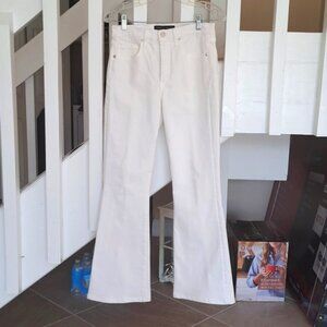 Veronica Beard Beverly Slinny Flare Highrise White Jeans Sz27/4 EUC